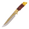 Нож "Волк" /ЭИ-107/ подарочный, никель, золото 999,9