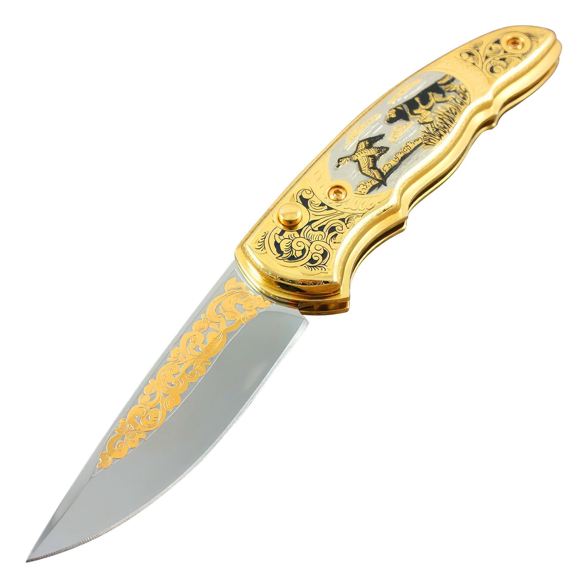 Нож складной “Охота на уток” /ЭИ-107/ в подарок